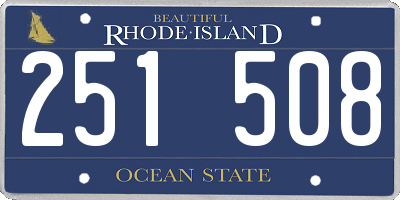 RI license plate 251508