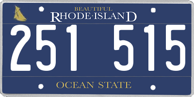 RI license plate 251515