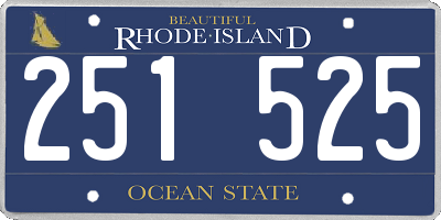 RI license plate 251525