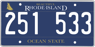 RI license plate 251533