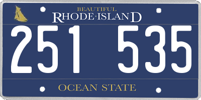 RI license plate 251535