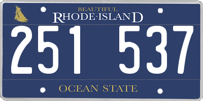 RI license plate 251537