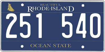 RI license plate 251540