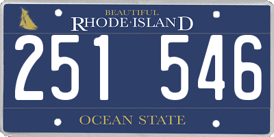 RI license plate 251546