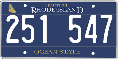 RI license plate 251547