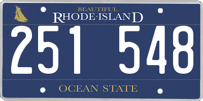 RI license plate 251548