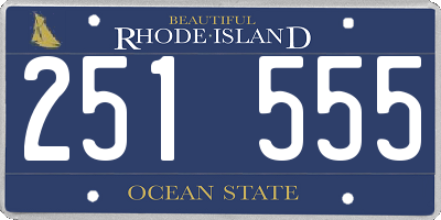 RI license plate 251555