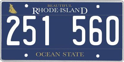 RI license plate 251560