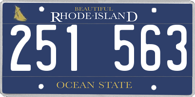 RI license plate 251563