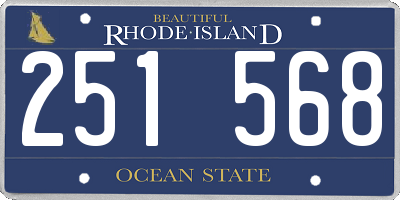 RI license plate 251568
