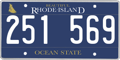 RI license plate 251569
