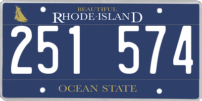 RI license plate 251574