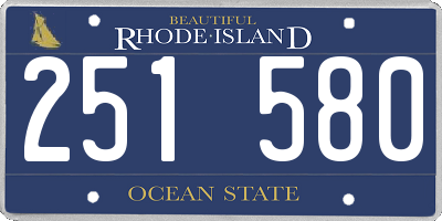 RI license plate 251580