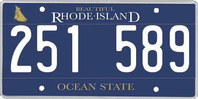 RI license plate 251589