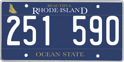 RI license plate 251590