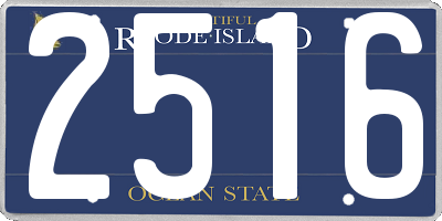 RI license plate 2516