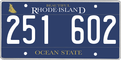 RI license plate 251602