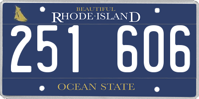 RI license plate 251606