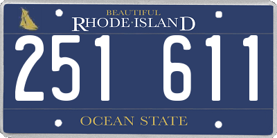 RI license plate 251611