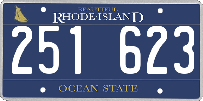 RI license plate 251623
