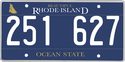 RI license plate 251627