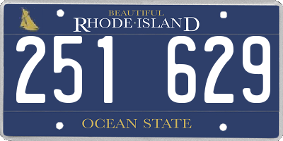 RI license plate 251629
