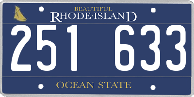 RI license plate 251633