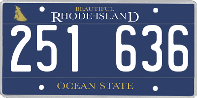 RI license plate 251636
