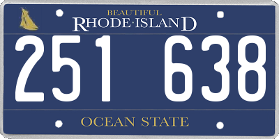 RI license plate 251638