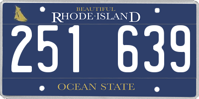 RI license plate 251639