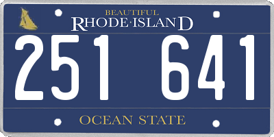RI license plate 251641