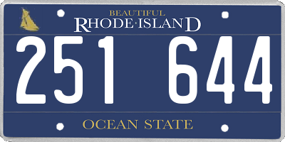 RI license plate 251644