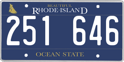RI license plate 251646