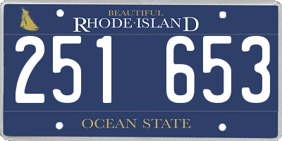 RI license plate 251653