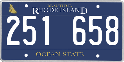 RI license plate 251658