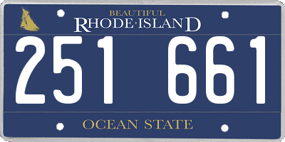 RI license plate 251661