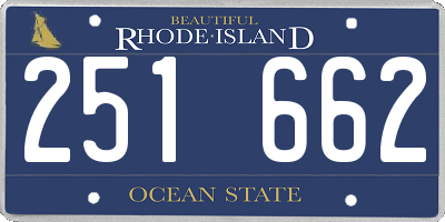 RI license plate 251662