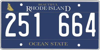 RI license plate 251664
