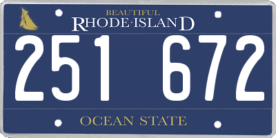 RI license plate 251672