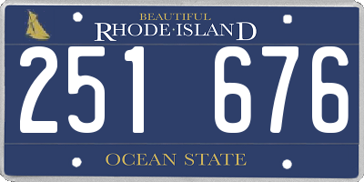 RI license plate 251676