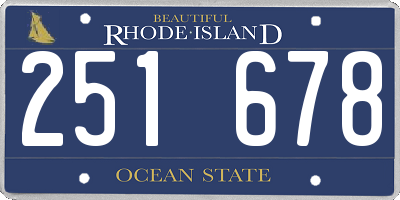 RI license plate 251678