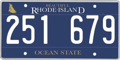 RI license plate 251679