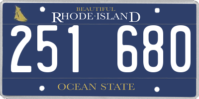 RI license plate 251680
