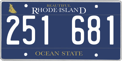RI license plate 251681