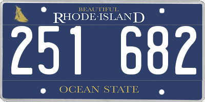 RI license plate 251682