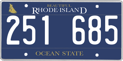 RI license plate 251685