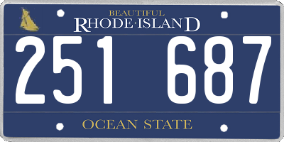 RI license plate 251687