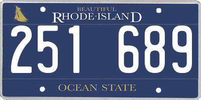 RI license plate 251689