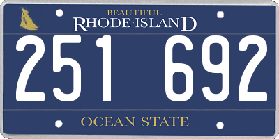 RI license plate 251692