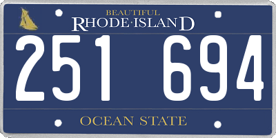 RI license plate 251694